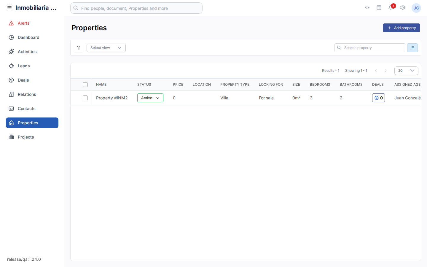 Woningenlijst in Tesoro CRM