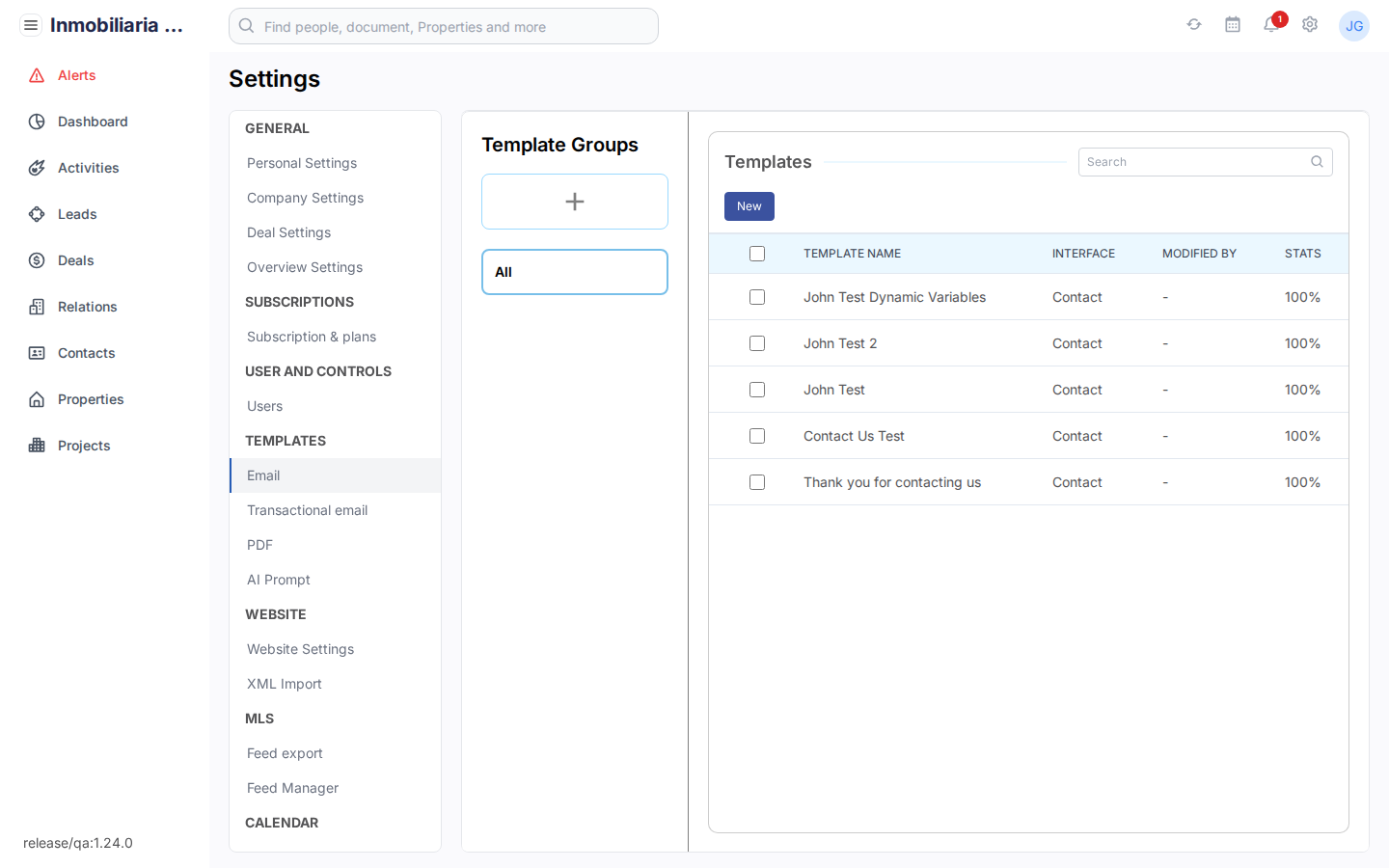 E-mailsjablonen in Tesoro CRM