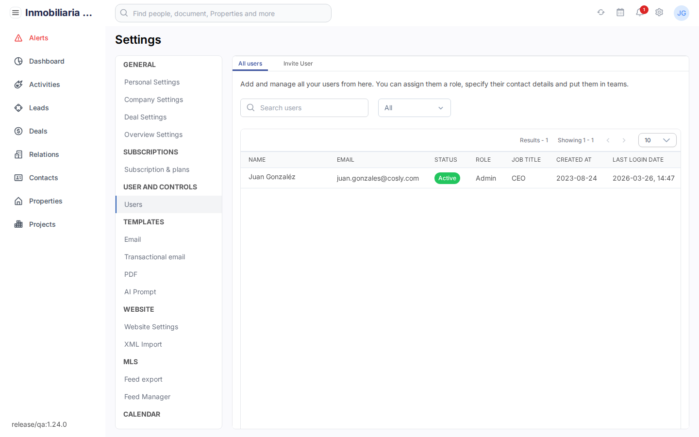 Gebruikersbeheer in Tesoro CRM
