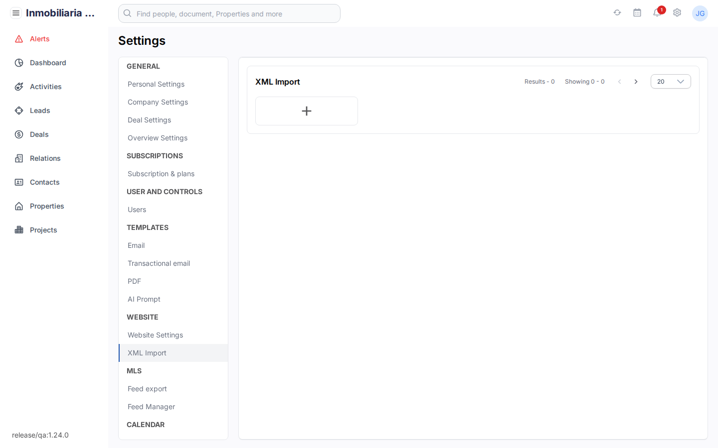XML Import instellingen in Tesoro CRM
